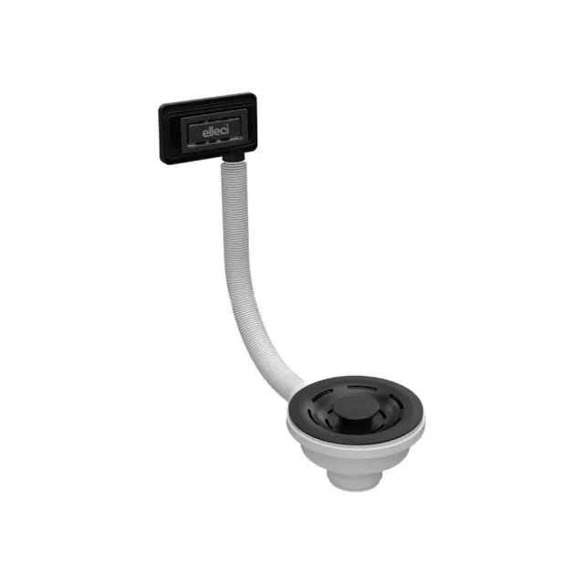 Βαλβίδα νεροχύτη FLOW-PRO Black και υπερχείλιση KITWPT-F-1VSELL-BK ELLECI