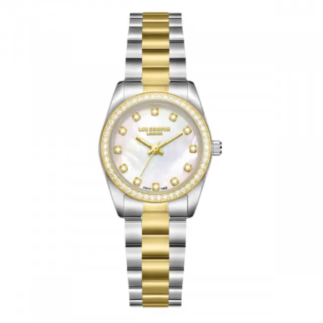 Lee Cooper 8155, Women's Watch, Silver / Gold Metallic Bracelet LC08155.220