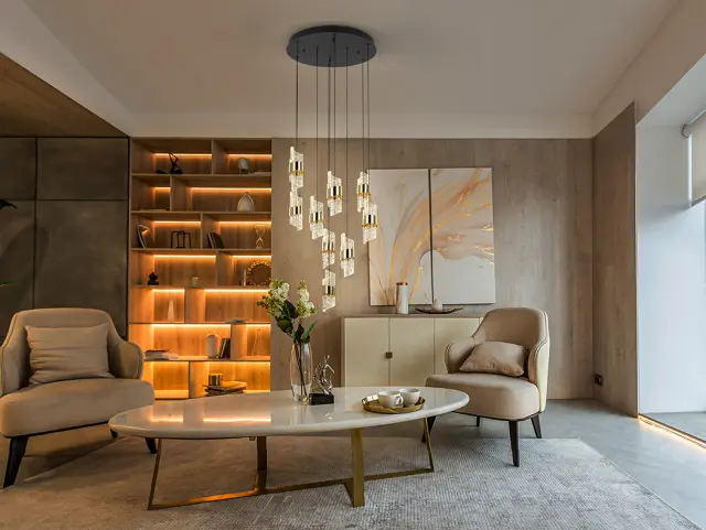 Iliada 631264 – Κρεμαστό LED Φωτιστικό 9Φ Μαύρο/Χρυσό 63W 3000K Μαύρο 2