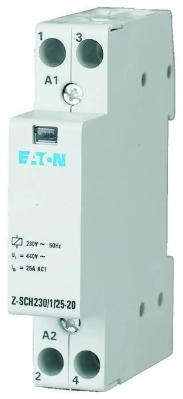 Z-SCH230/1/25-20 Installation contactor, 230VAC, 2N/O, 25A