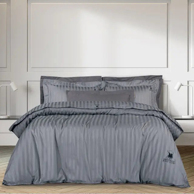 Σετ Σεντόνια 240Χ270 Υπέρδιπλα Χωρίς Λάστιχο Cotton Premium Greenwich Polo Club 2152 Ανθρακί