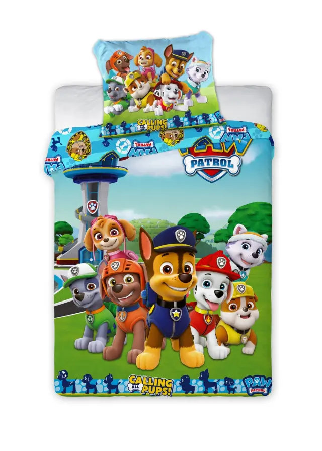 Σετ Παπλωματοθήκη Κούνιας 100x135 Heroes Viopros Paw Patrol 60 Μπλε 100% βαμβακερό