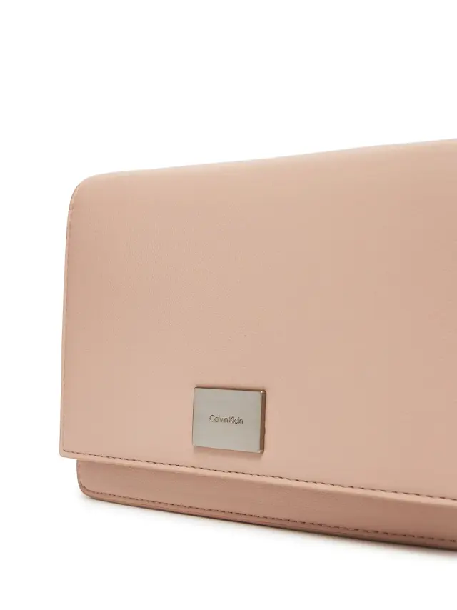 Calvin Klein Γυναικεία Τσάντα Hardware Flap Crossbody Ροζ 3