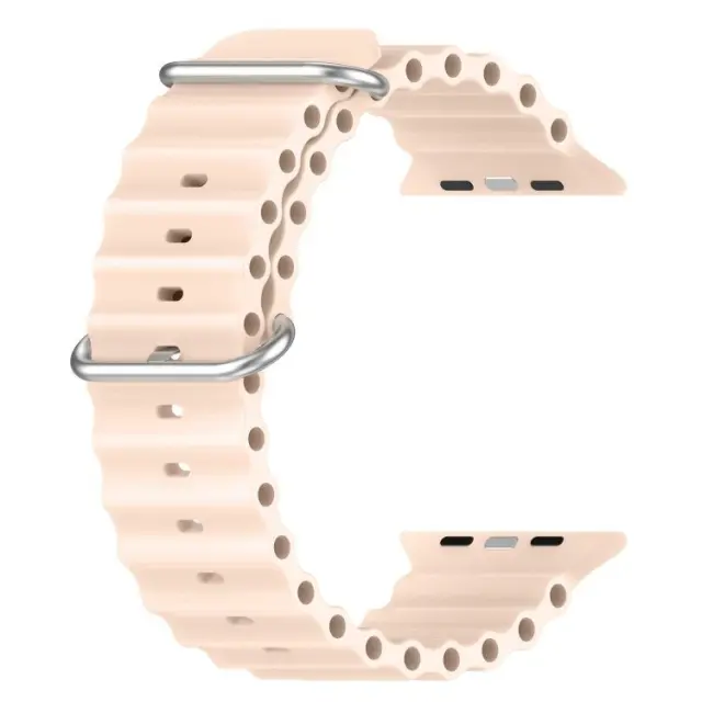 OceanWave Version Λουράκι Σιλικόνης για Apple Watch 44/45/46/49mm- Light Pink OEM 3