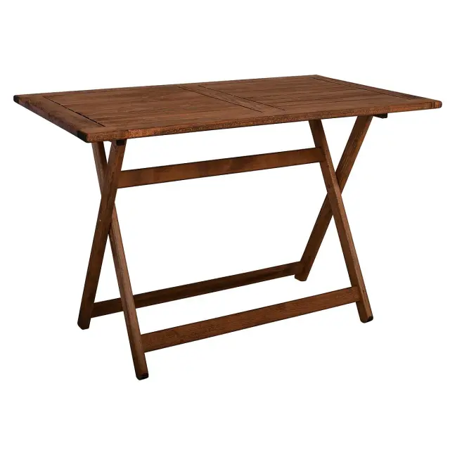Τραπέζι Κήπου FOLDING Πτυσσόμενο Καρυδί Ξύλο 75x120x76cm