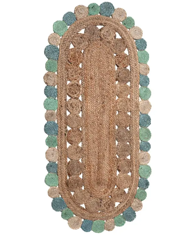 Χαλί γιούτα 1738 (60cm x 130cm) light blue - -