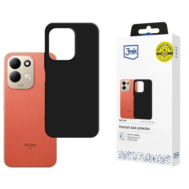 3mk® Matt Θήκη για Xiaomi Redmi 17 4G/5G- Black.