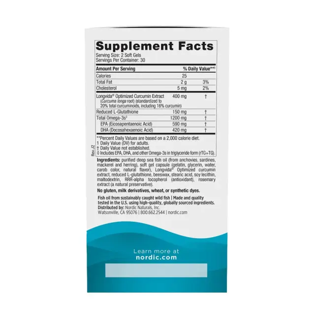 Nordic Naturals Ultimate Omega + Curcumin 2