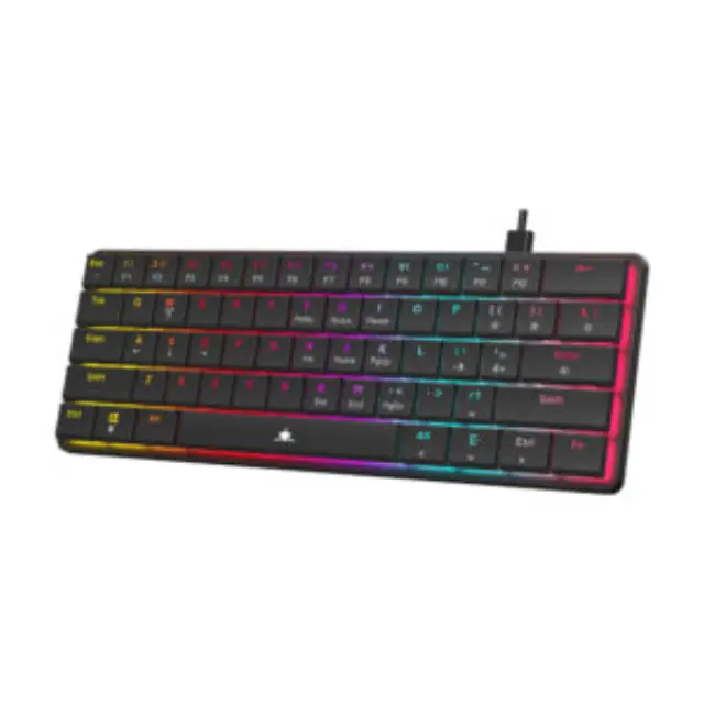 White Shark Nagamaki GK-006121 Μηχανικό Gaming Πληκτρολόγιο Compact με Blue Switches, Rainbow LED, Anti-Ghosting + USB-C – Μαύρο 2