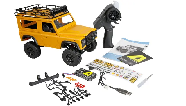 AMEWI Land Rover Defender 90 Τηλεκατευθυνόμενο Crawler 4x4 με Φώτα LED 1:12 Πορτοκαλί 22565 2