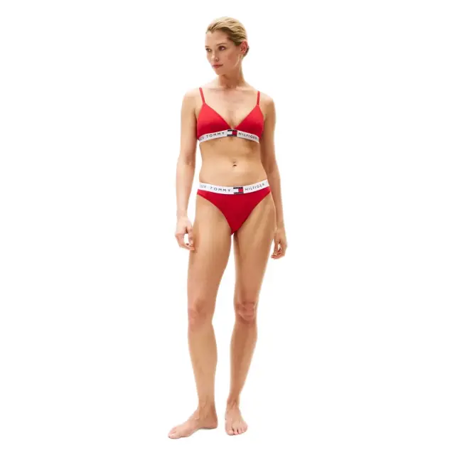 Tommy Hilfiger Γυναικείο Σουτιέν Τρίγωνο Logo Flag, Χρώμα Primary Red 3