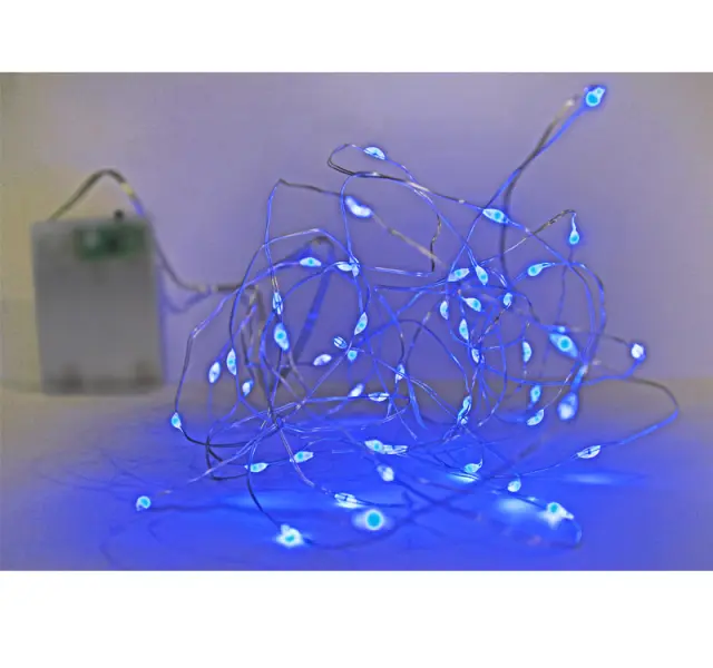 50 MICRO LED ΜΠΑΤΑΡΙΑΣ ΣΤΑΘΕΡΑ ΑΣΗΜΙ ΣΥΡΜΑ ΜΠΛΕ ΙΡ20