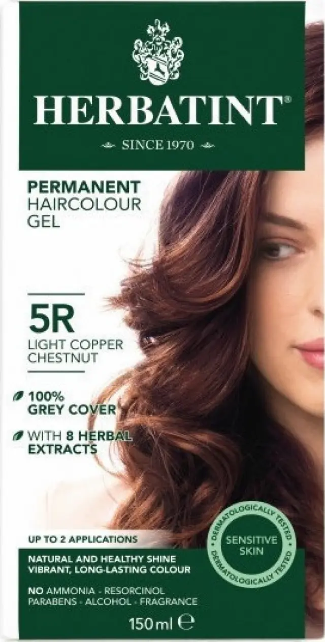 Herbatint Permanent Haircolor Gel 5R Καστανό Ανοιχτό Χαλκού