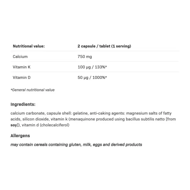 ALLNUTRITION Adapto Calcium D3+K2 2