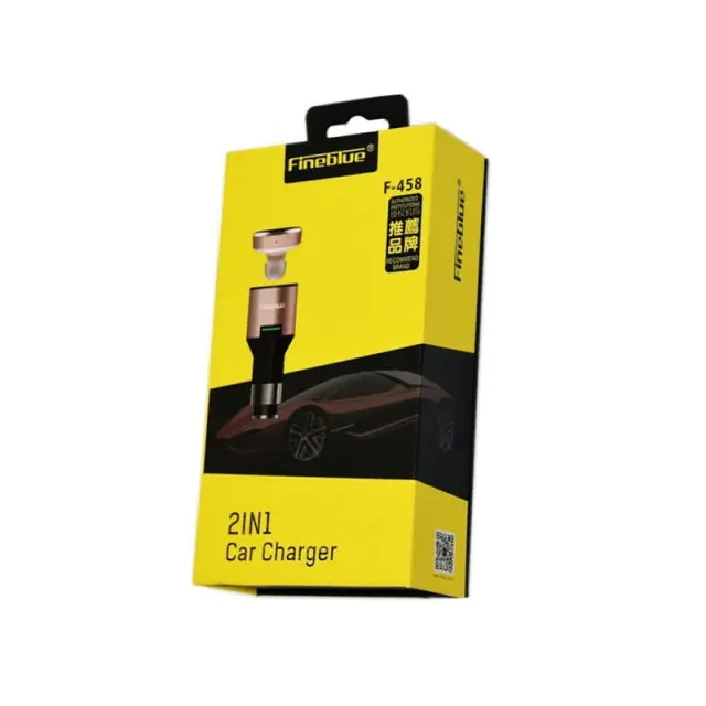 Fineblue φορτιστής αυτοκινήτου F-458 - Fineblue 2 in 1 car charger 10803 2