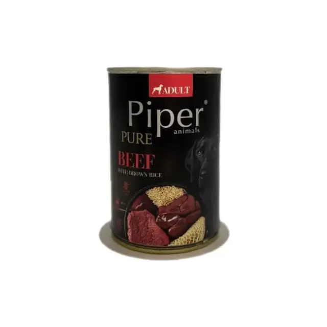 Κονσέρβα Σκύλου Piper Platinum Pure Αdult Βοδινό & Καστανό Ρύζι 400gr