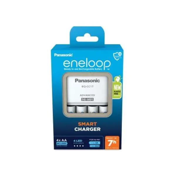 Φορτιστής Μπαταριών Panasonic Eneloop BQ-CC17 για AA/AAA με 4 ΑΑ Μπαταρίες 2000mAh