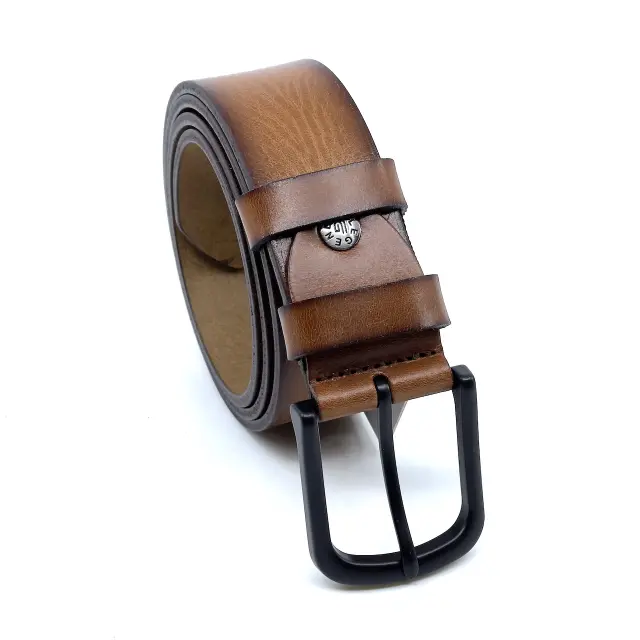 Cognac Δερμάτινη Ζώνη Full Grain 4 cm 3