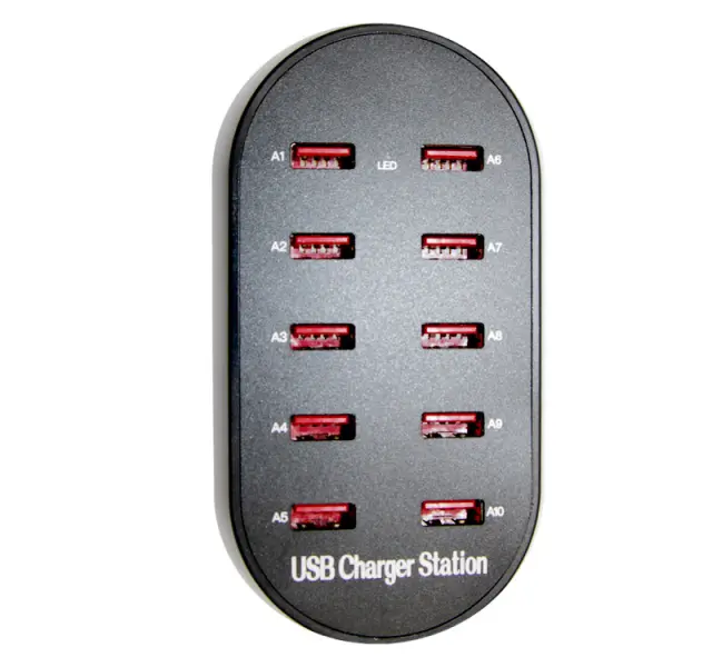 ΦΟΡΤΙΣΤΗΣ ΜΕ ΕΙΣΟΔΟ 230V ΕΞΟΔΟ 5VDC ME 10ΘΥΡΕΣ USB