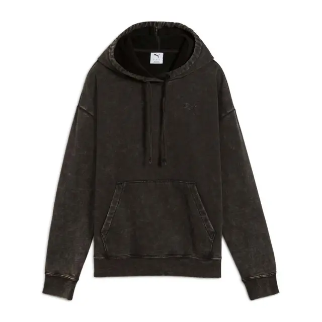 Puma Women's Essentials Elevated Relaxed Washed Hoodie Μαύρο 688103-01 (Puma)