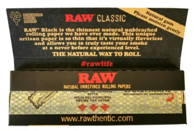 RAW Χαρτάκια Black - Ακατέργαστο - Single Wide 3