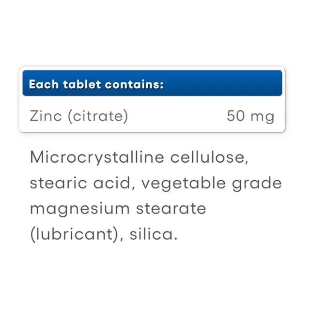 Natural Factors Zinc Citrate 50 mg 180 Tablets 2