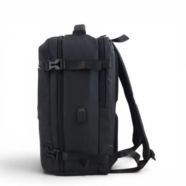 Σακίδιο Πλάτης Ταξιδίου PLAYFULBAGS PS2424 40×30×20cm 25L Laptop 15.6” Αδιάβροχο - Μαύρο 3