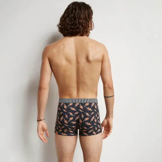 Dim Vibes Ανδρικά Μποξεράκια Με Σχέδια Flames Cotton Stretch 3τμχ - 2XL 3