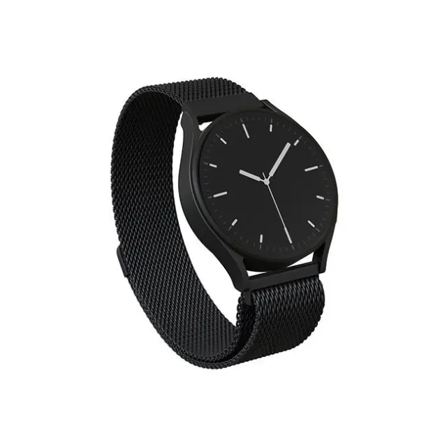 BURGA Universal Watch Band Metal Mesh Band 22mm Black (Metal_WTCH_Black_22mm)