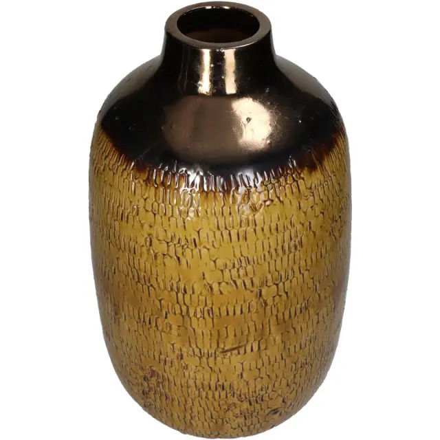 Βάζο Χειροποίητο Κίτρινο Κεραμικό 22x22x36cm 2