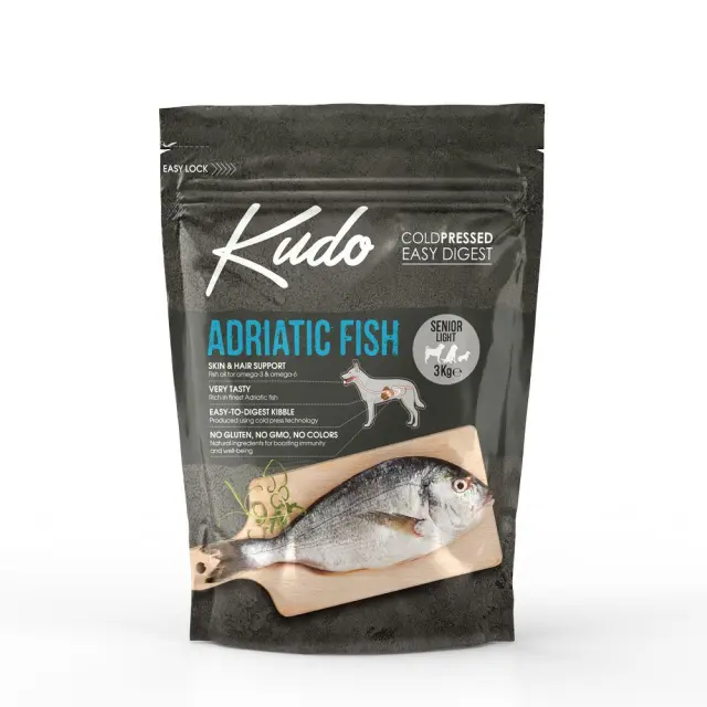 Kudo Senior/Light Αdriatic Fish All Breeds Ξηρά Τροφή Σκύλου με Ψάρι 3kg