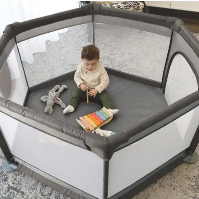 Πάρκο DreamBaby Υφασμάτινο Εξάγωνο Taupe BR79496 2