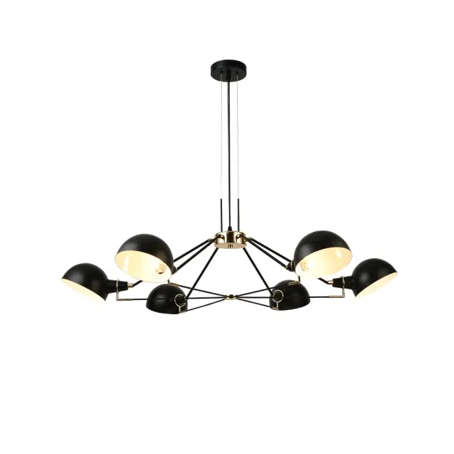 AcaLight Offer NETTO ΦΩΤΙΣΤΙΚΟ ΚΡΕΜΑΣΤΟ ΜΑΥΡΟ ΜΕΤΑΛΛΙΚΟ ΣΥΜΒΑΤΙΚΟ 6ΧΕ14 IP20 Φ1000Χ1000mm