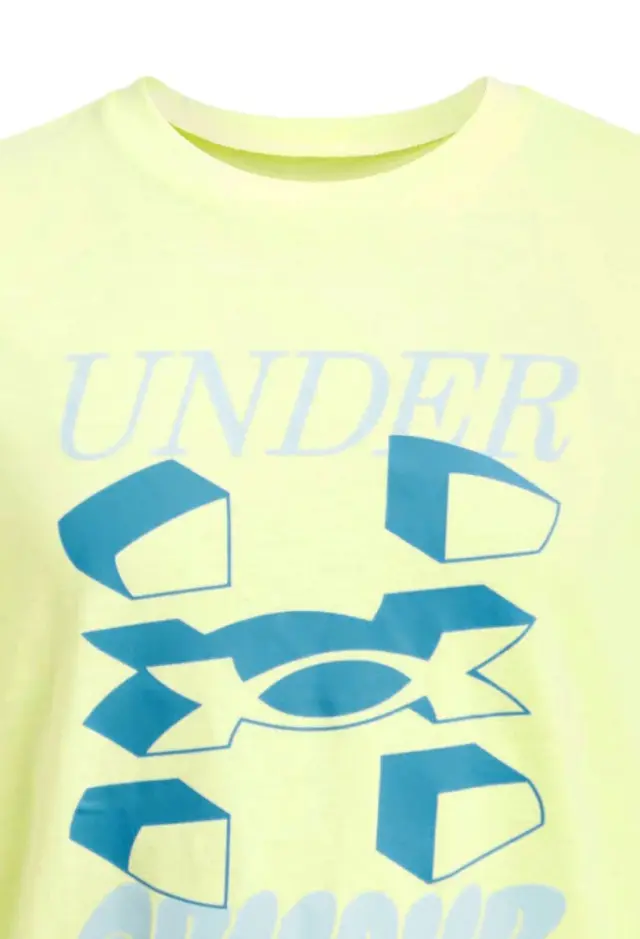 Under Armour B Split Big Logo SS Lime 1390003-727 - XS 3