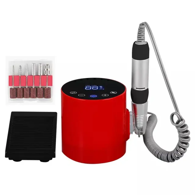 Επαγγελματικός τροχός νυχιών με οθόνη 50W 35000rpm HD LCD - BQ213 ΚΟΚΚΙΝΟ