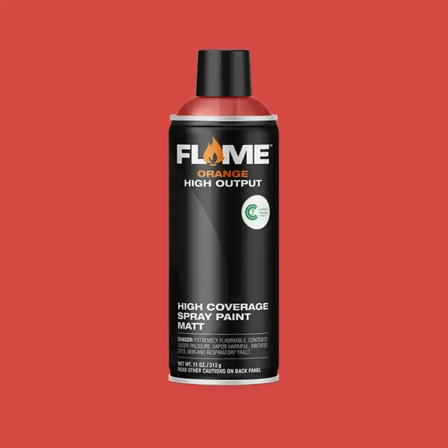 Flame Orange Spray Paint 400ml FO-303 Red Pastel
