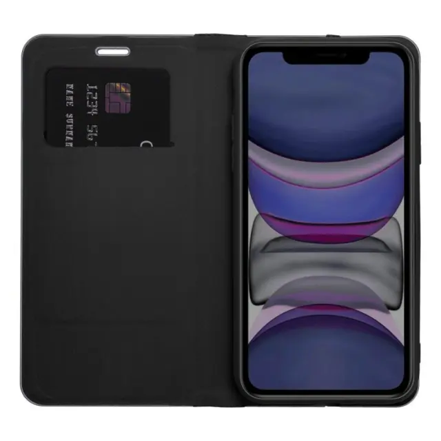 Θήκη LUNA Book Carbon for IPHONE 13 Pro black 2