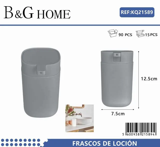 Θήκες κρεμοσάπουνου Dispenser πλαστικές - Σετ 5pcs - Grey - 21589 2