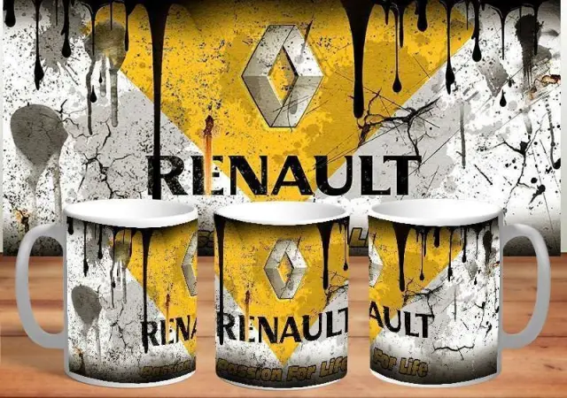 κούπα renault κεραμική 330ml λευκη με συσκευασία δώρου " με δυνατότητα προσθήκης ονόματος η ευχές (fx)