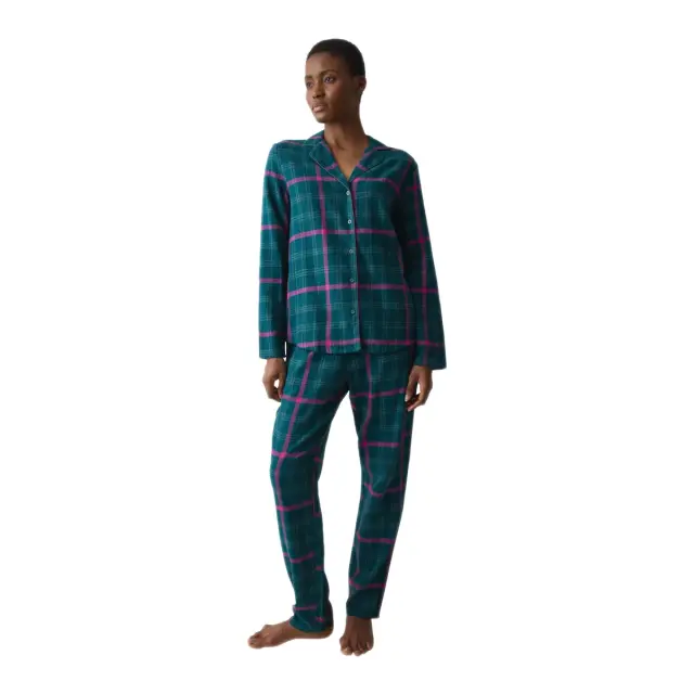 Triumph Γυναικεία Πυτζάμα Boyfriend PW 01 X Checks, Χρώμα Πράσινο - S
