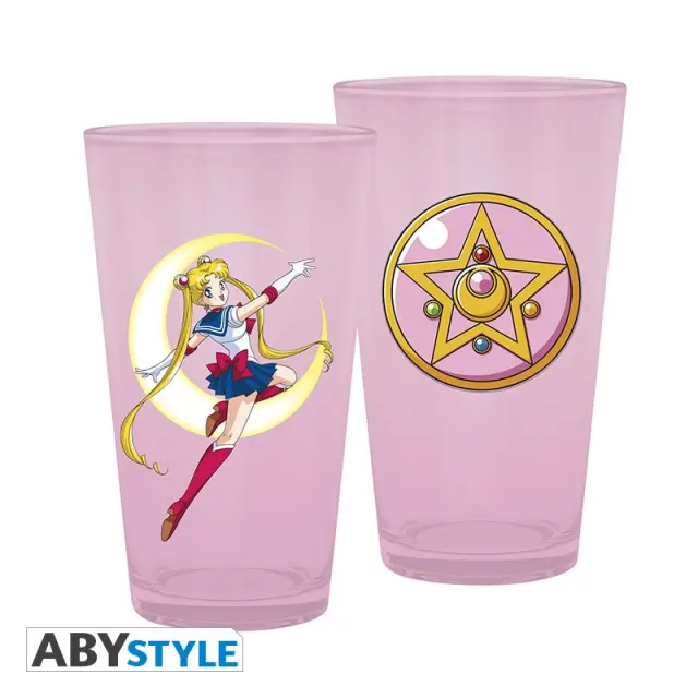 Sailor Moon Ποτήρι Νερού Γυάλινο Ροζ 500ml-ABYVER120 3