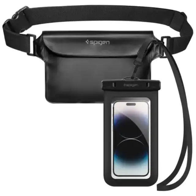 Spigen Θήκη Κινητού A621 Universal Waterproof Case & Waist Bag Black