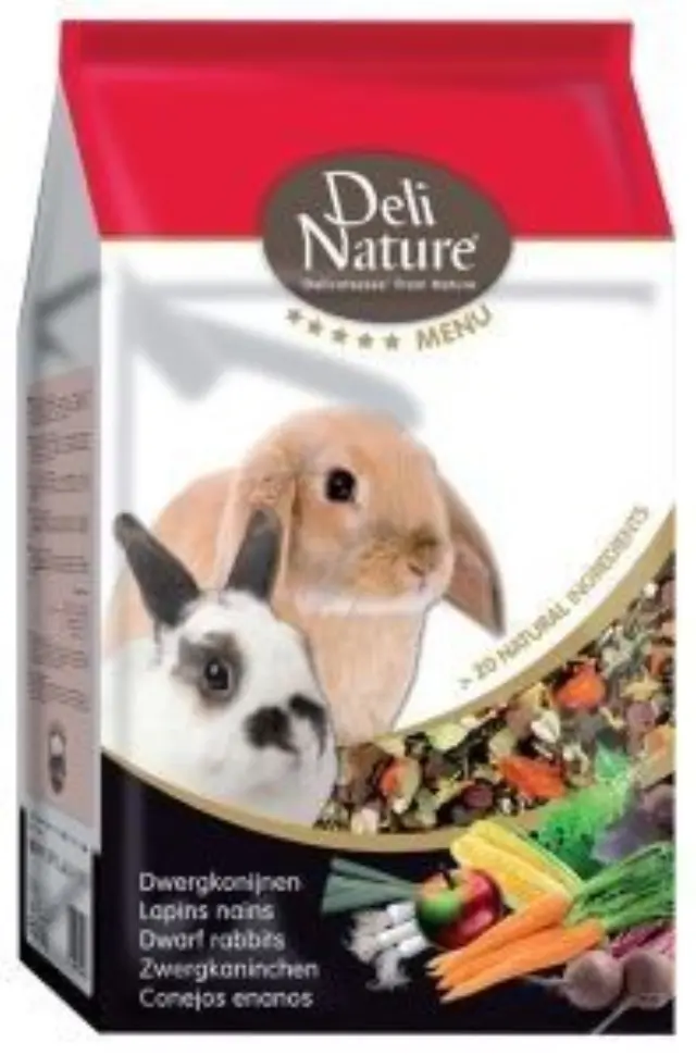 Deli Nature Πλήρης Τροφή Κουνελιού 5* Menu Dwarf Rabbit 750gr Μονόχρωμο 2