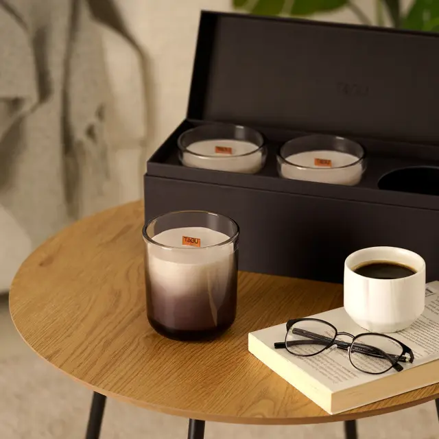TAGU candleplace Κερί με Ξύλινο φυτίλι 380g 3τεμάχια 2