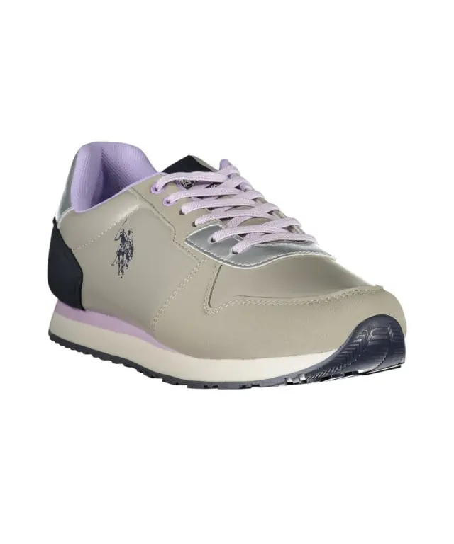 U.S. Polo Assn. - Γυναικεία Sneakers Nobik NOBIK011KCNH2F-SIL Ασημί/Μπεζ - 35 2