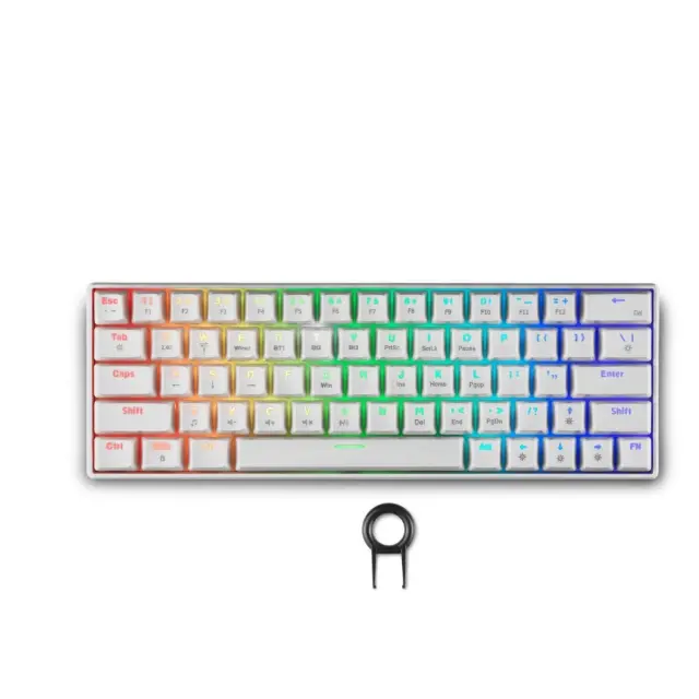 Spartan Gear - Pegasus 2 RGB Wired Wireless 63 keys Mechanical Gaming Keyboard (color: White) 3