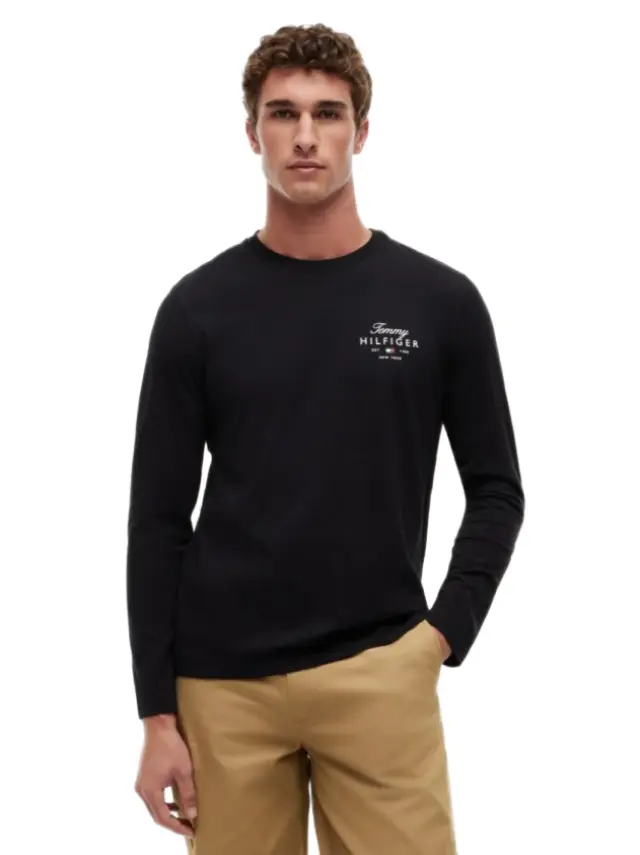 TommyHilfiger ανδρική μονόχρωμη μπλούζα MW0MW43225-1