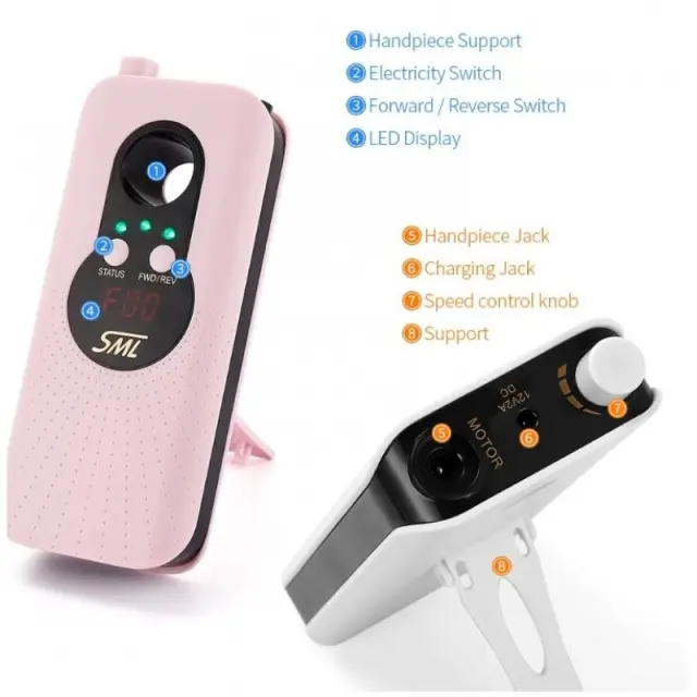 SML M6 - Φορητός τροχός νυχιών - Portable Nail Polisher 3