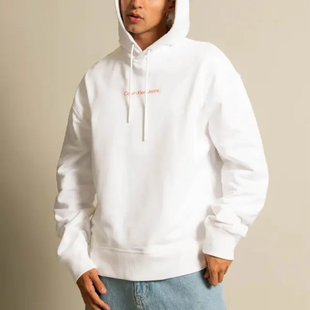 Calvin Klein - Ανδρικό Φούτερ Hoodie Regular Fit J30J321905-YAF Λευκό - 2XL 2