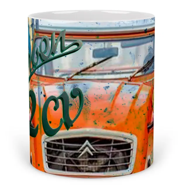 κούπα αυτοκίνητο car cintroen 2cv πορτοκαλί κεραμική 330ml με συσκευασία δώρου " με δυνατότητα προσθήκης ονόματος η ευχές 2